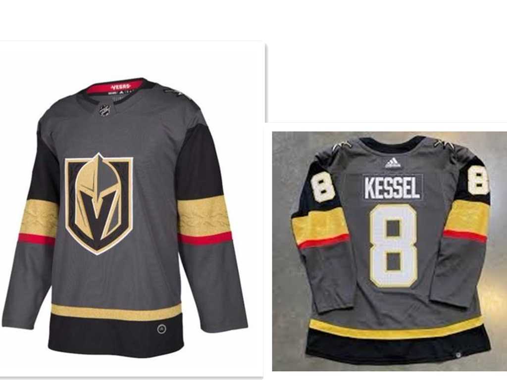 Mens Vegas Golden Knights #8 Phil Kessel Gray Adidas NHL Home Jersey->vegas golden knights->NHL Jersey